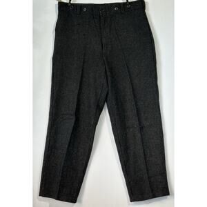 Woolrich Wool Suspender Retro Pants Hipster Men's 38 X 33 Dark Gray Business